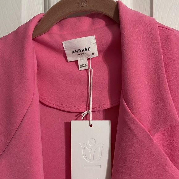 NWT Boutique Purchased Pink Blazer with pockets - Picture 2 of 4
